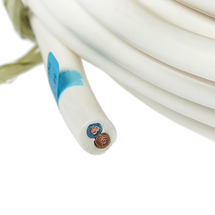 Провод "Альгиз К", ПВС, 2х2.5, 10 м, белый