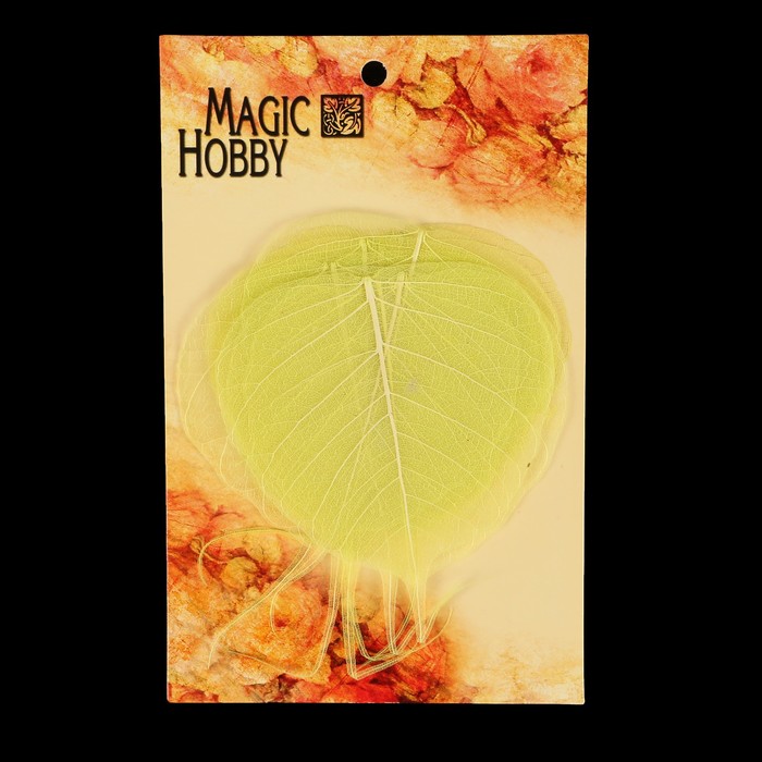 Скелетированные листочки "Магический" салатовый