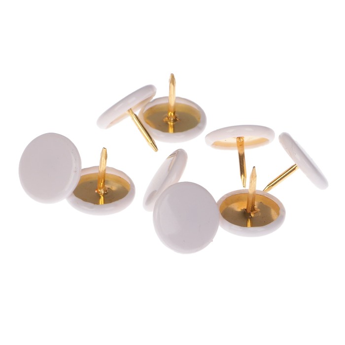 Набор декоративных гвоздиков "Белые" набор 100 шт 1х1х1 см