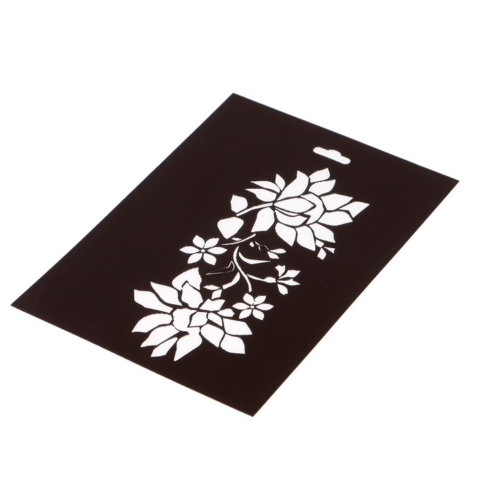 Трафарет пластик "Композиция из пионов" 14х10 см