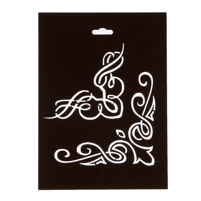 Трафарет пластик "Уголки винтажные" 20х14,5 см