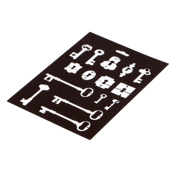 Трафарет пластик "Коллекция ключиков" 14х10 см