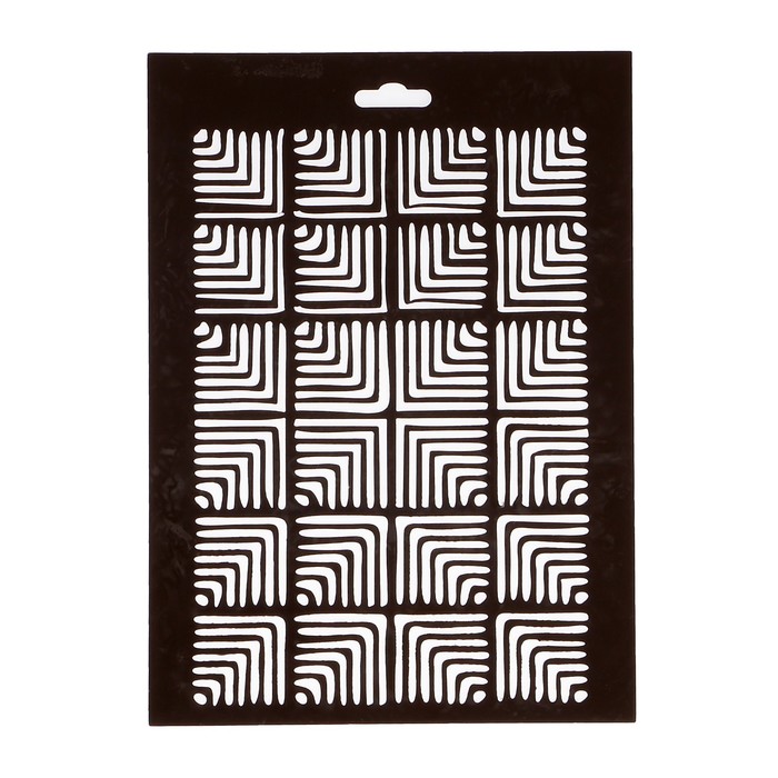 Трафарет пластик "Сетка. Абстракция" 20х14,5 см