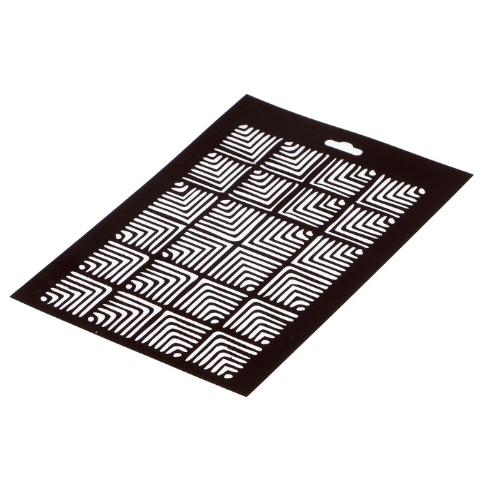 Трафарет пластик "Сетка. Абстракция" 20х14,5 см