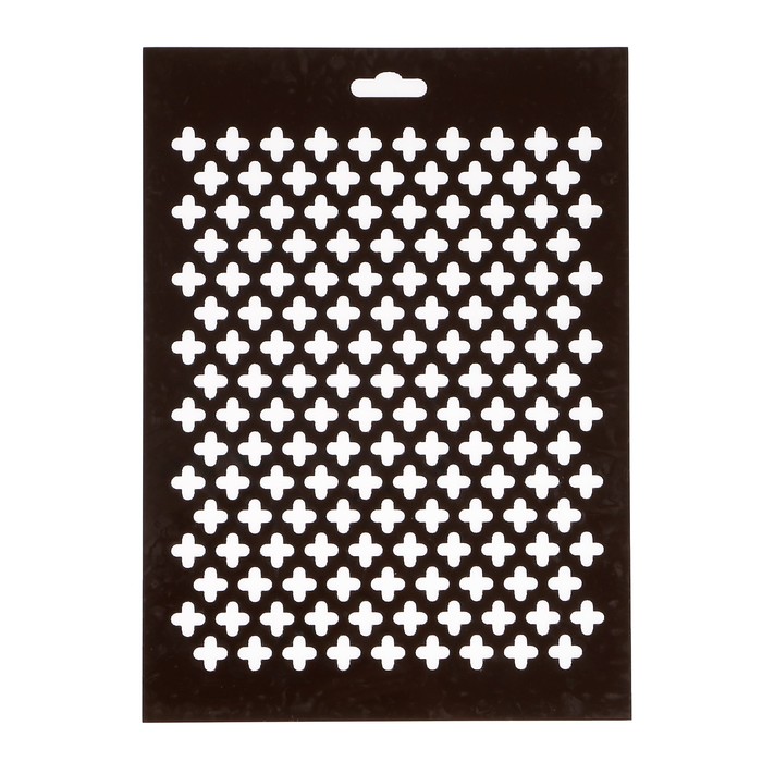 Трафарет пластик "Сетка. Крестики" 20х14,5 см
