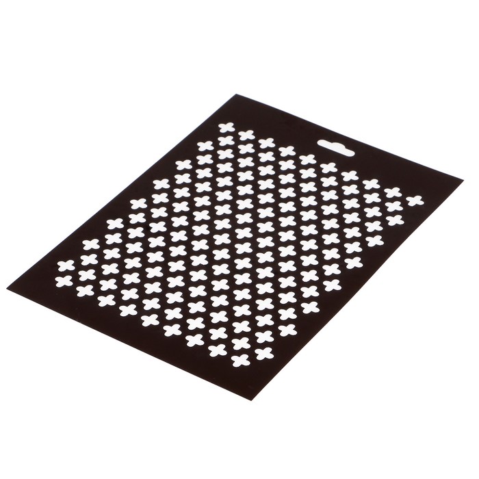 Трафарет пластик "Сетка. Крестики" 20х14,5 см