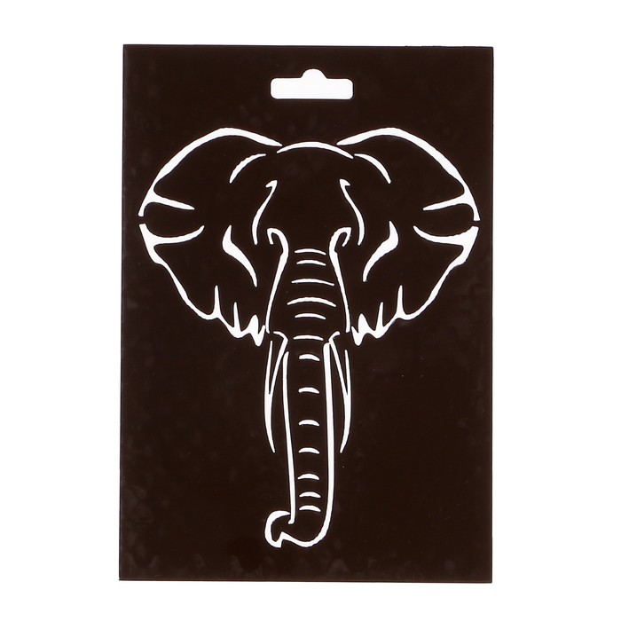 Трафарет пластик "Слон" 14х10 см