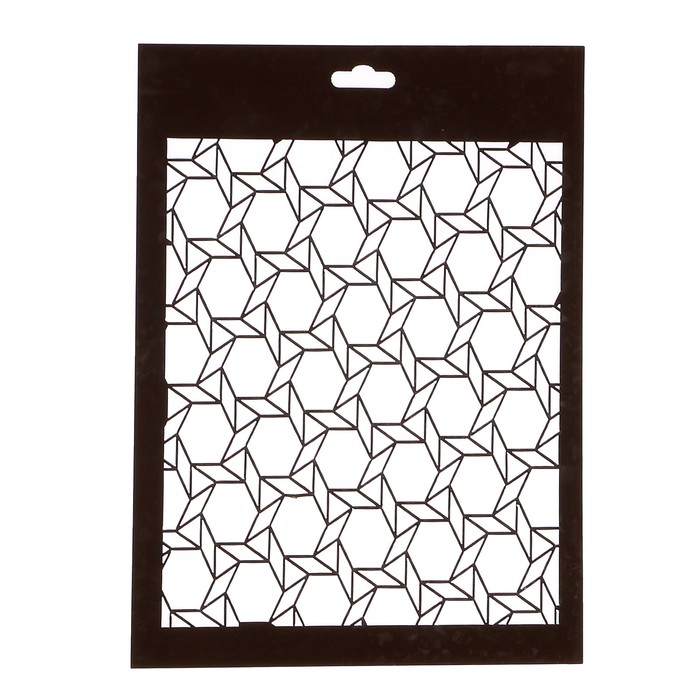 Трафарет пластик "Звёздная сетка" 20х14,5 см