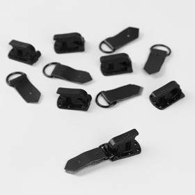 Крючки пластиковые для верхней одежды, 5 × 1,5 см, 6 шт, цвет чёрный Ош