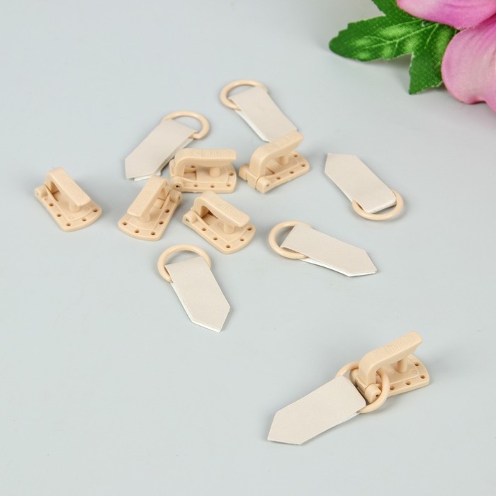 Крючок для верхней одежды, 5*1,5см, 6шт, цвет бежевый