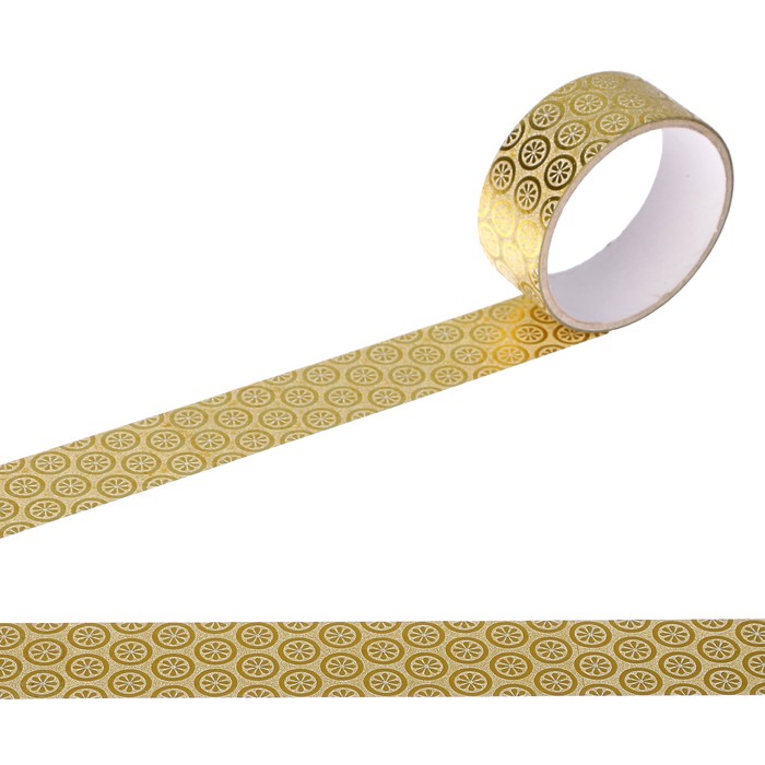 Клейкая лента пластик декоративная "Цитрус" ширина 3,6 см намотка 5 метров