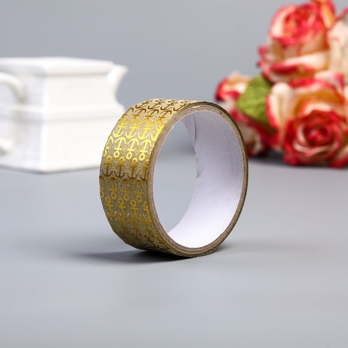 Клейкая лента пластик декоративная "Якоря" ширина 3,6 см намотка 5 метров