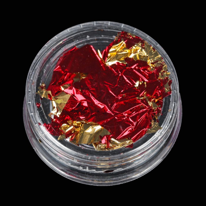 Фольга для ногтей , цвет золотой/красный