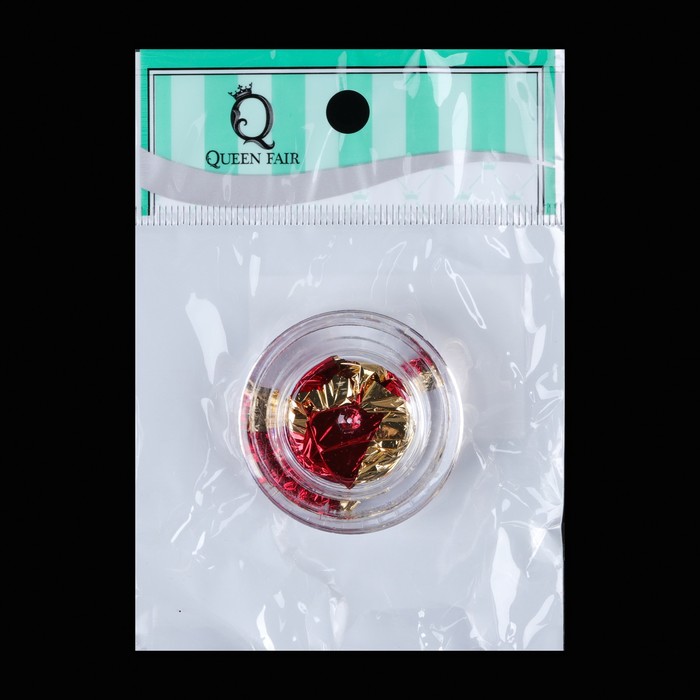 Фольга для ногтей , цвет золотой/красный