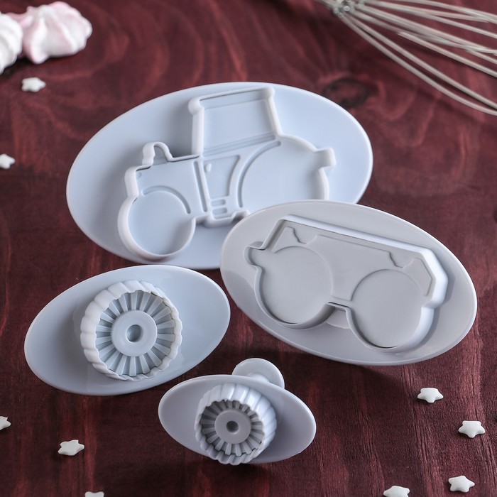 Набор плунжеров кондитерских 4 шт "Трактор"