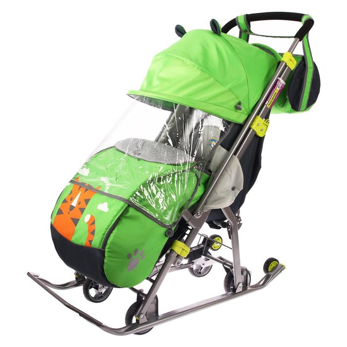 Санки-коляска "Ника детям 7. Тигр", цвет лимонный