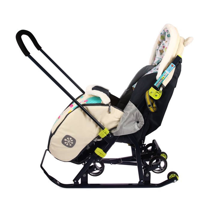 Санки-коляска "Ника детям 7-2. Мишка", цвет бежевый