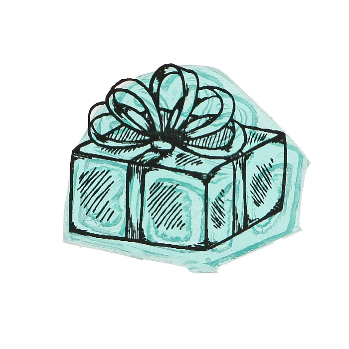 Штамп "Подарок-3" 2х1,7 см