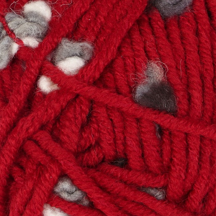 Пряжа "Maxi Flower" 70% акрил, 25% шерсть, 5% полиамид 80м/100гр (5080 красный)