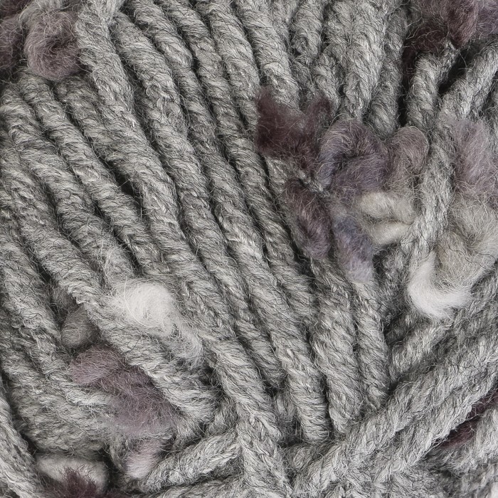 Пряжа "Maxi Flower" 70% акрил, 25% шерсть, 5% полиамид 80м/100гр (5806 серый с белым)