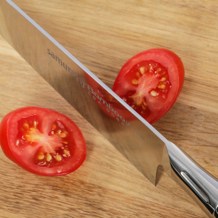 Набор кухонный Samura Bamboo: 4 ножа, подставка, в подарочной коробке