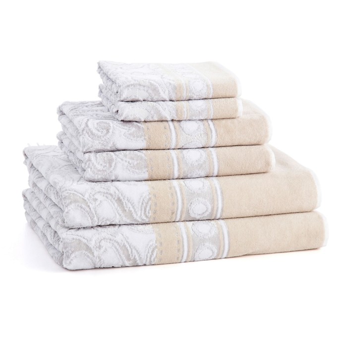 Полотенце Silver, размер 46х71 см, бежевый, махра