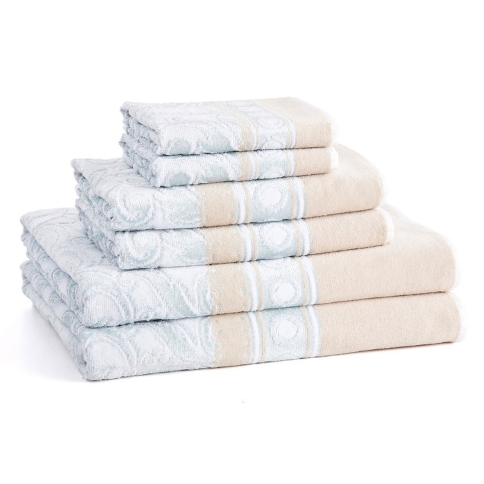 Полотенце Seaglass, размер 46х71 см, бежевый, махра