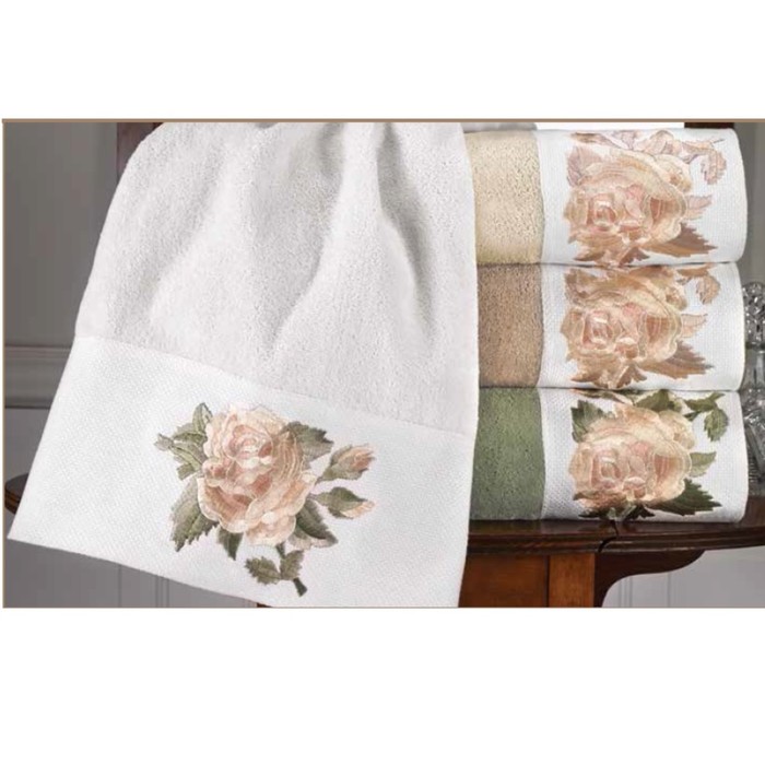 Полотенце Heritage, размер 41х76 см, белый, велюр