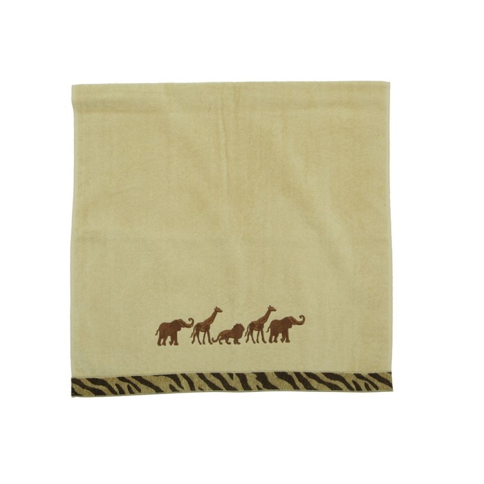 Полотенце Animal Parade, размер 69х127 см, бежевый, велюр