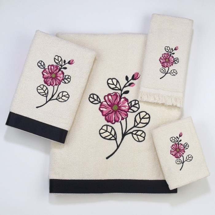 Полотенце Tina, размер 69х127 см, кремовый, велюр