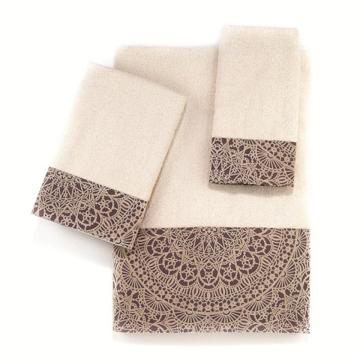 Полотенце Patria, размер 69х127 см, кремовый, велюр