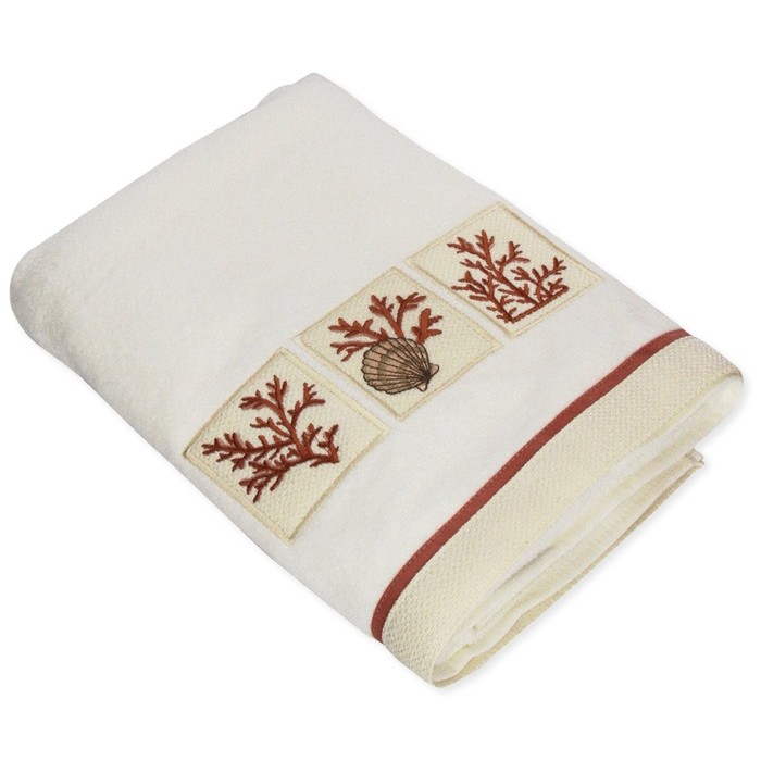 Полотенце Cayman, размер 69х127 см, белый, велюр