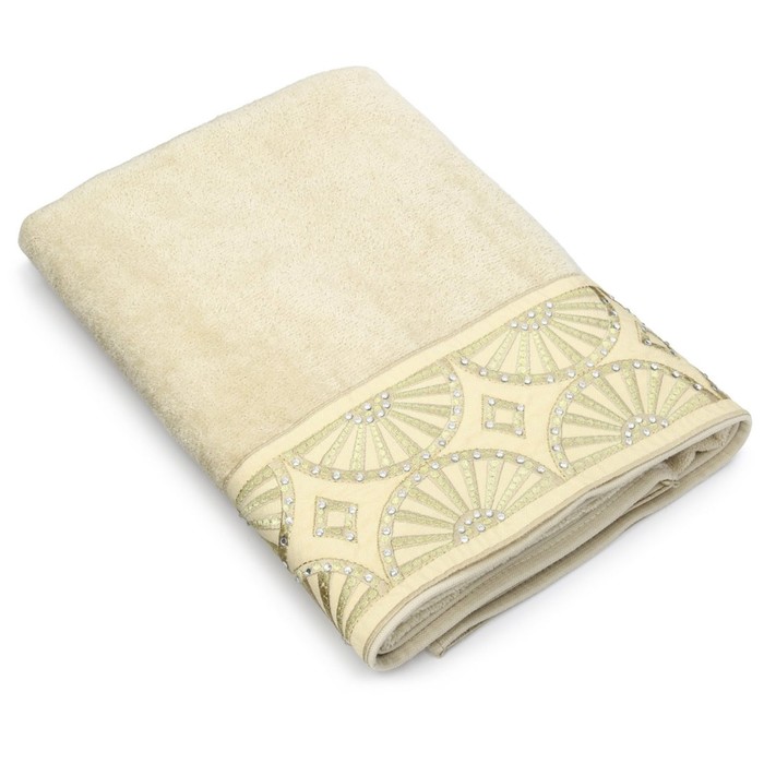 Полотенце Gatsby, размер 69х127 см, кремовый, велюр