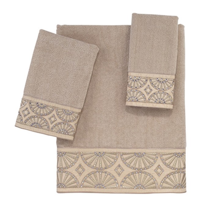 Полотенце Gatsby, размер 69х127 см, бежевый, велюр