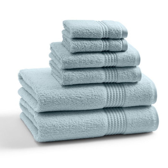 Полотенце Pearl Blue, размер 76х137 см, голубой, махра