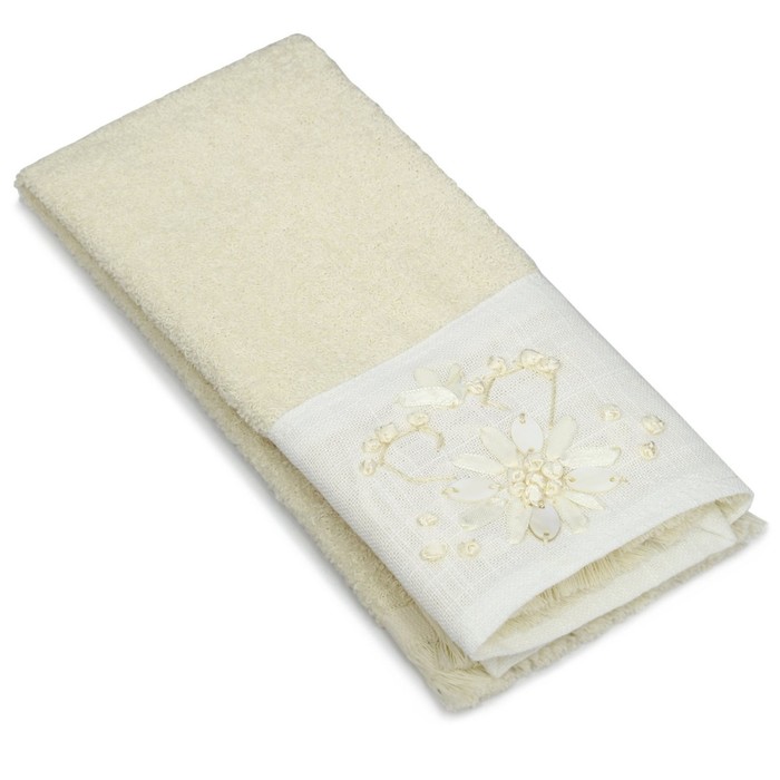 Полотенце Classical, размер 28х46 см, кремовый, велюр