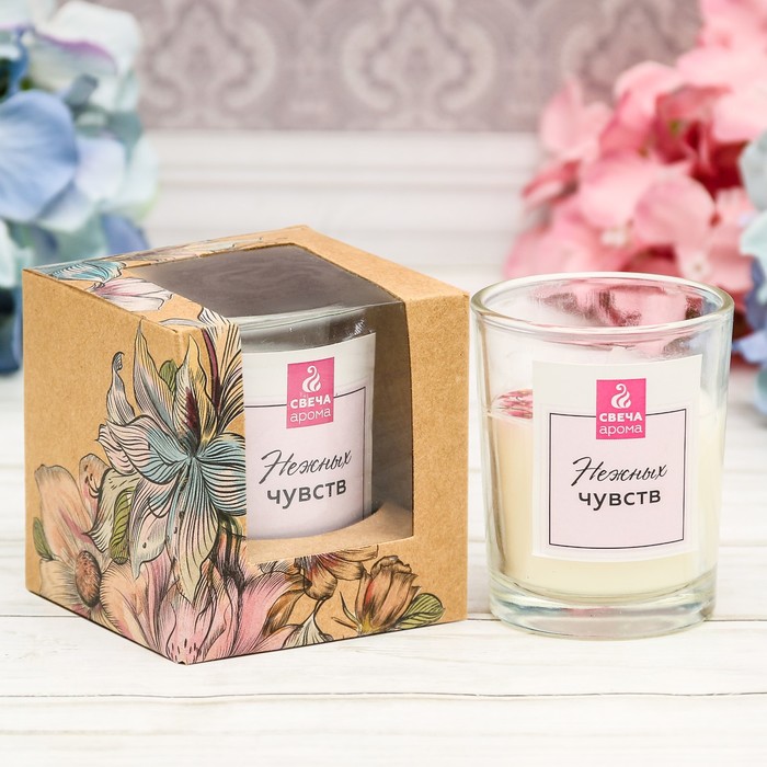 Свеча арома стакан "Нежных чувст"