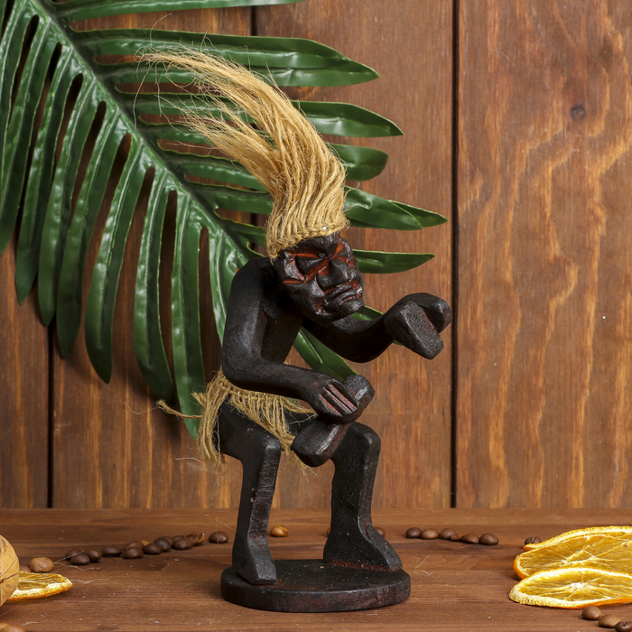 Сувенир дерево "Абориген именинник" 13х6,5х6,5 см