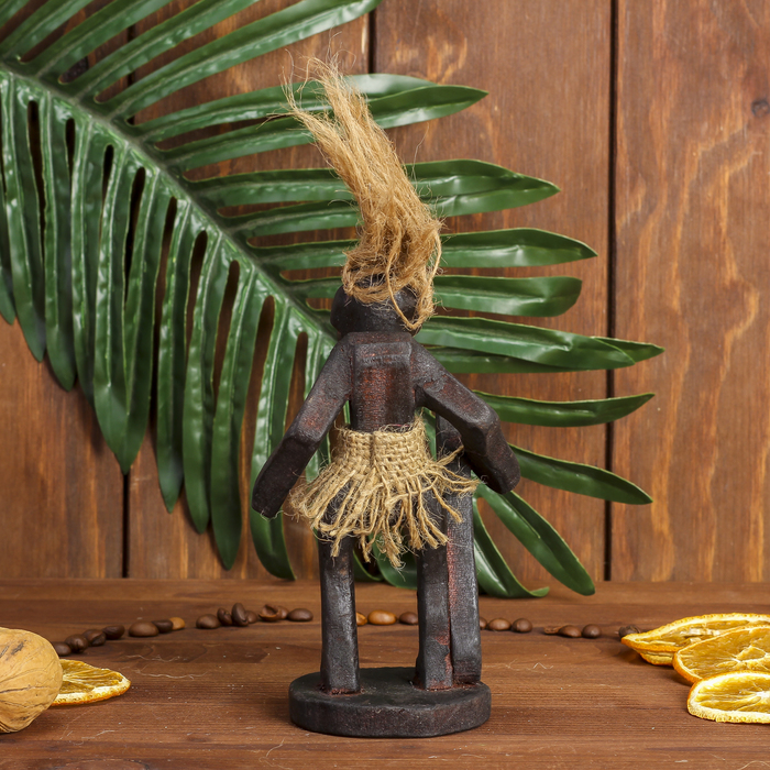 Сувенир дерево "Абориген с доской для сёрфинга" 15х6х5 см