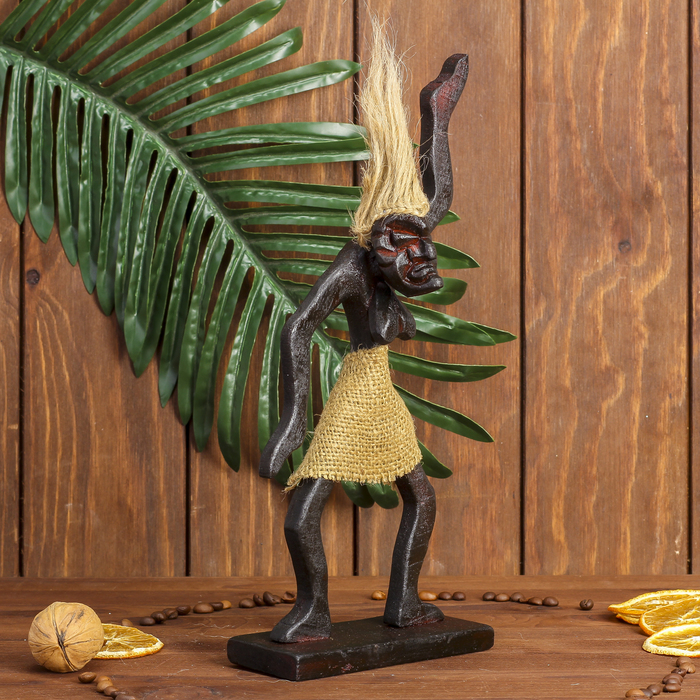 Сувенир дерево "Абориген женщина" 15х7х5 см