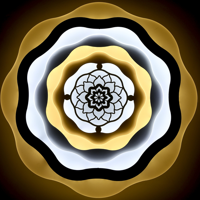 Люстра с пультом ДУ "Бионика" LED 85Вт 50х50х6см.