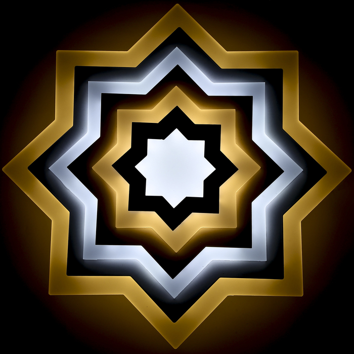 Люстра с пультом ДУ "Бионика" LED 64Вт 50х50х5см.