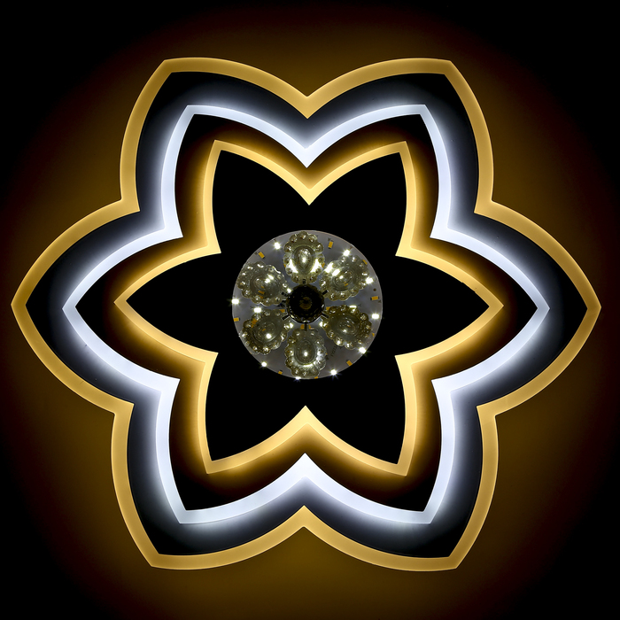 Люстра с пультом ДУ "Бионика" LED 96Вт 50х50х6см.