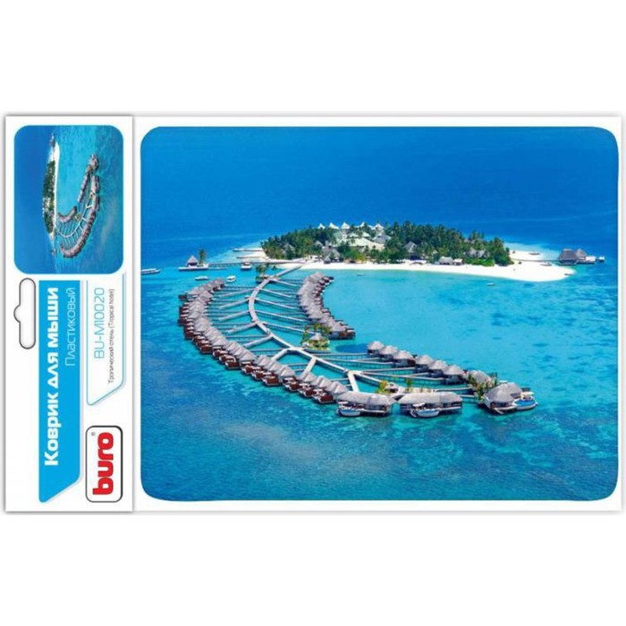 Коврик для мыши Buro BU-M10020 рисунок/тропический отель