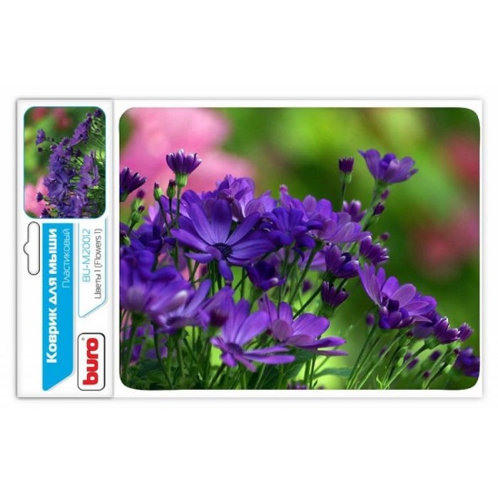Коврик для мыши Buro BU-M20012 рисунок/цветы