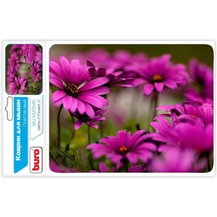 Коврик для мыши Buro BU-M20045 рисунок/цветы