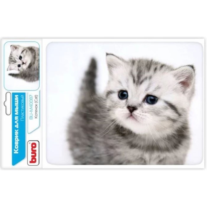 Коврик для мыши Buro BU-M40087 рисунок/котенок