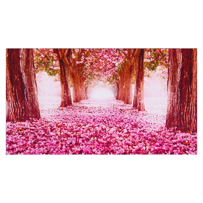 Алмазная мозаика "Аллея из розовых лепестков" 45*25 см, 31 цвет