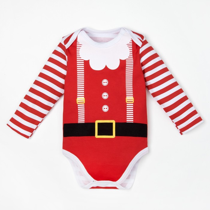 Боди детское с длин.рук "Santa Baby" рост 68-74 см. (24р-р),100% хл.