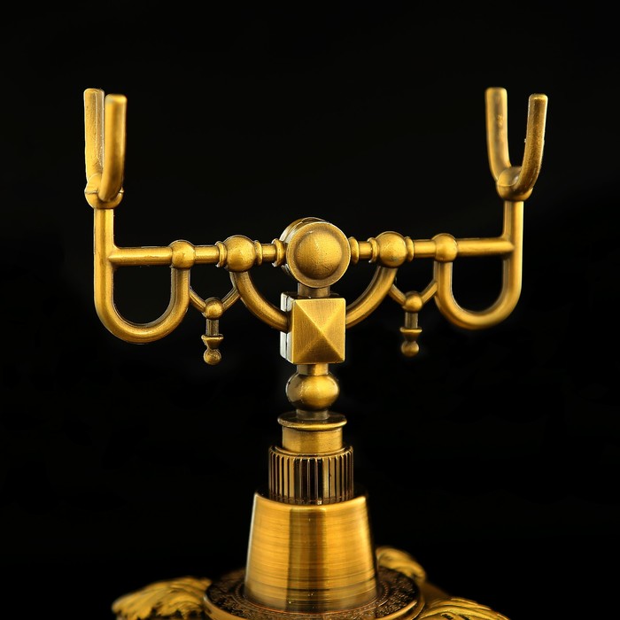 Ретро телефон, цвет потускневший бронзовый, полистоун, 20х26х24 см